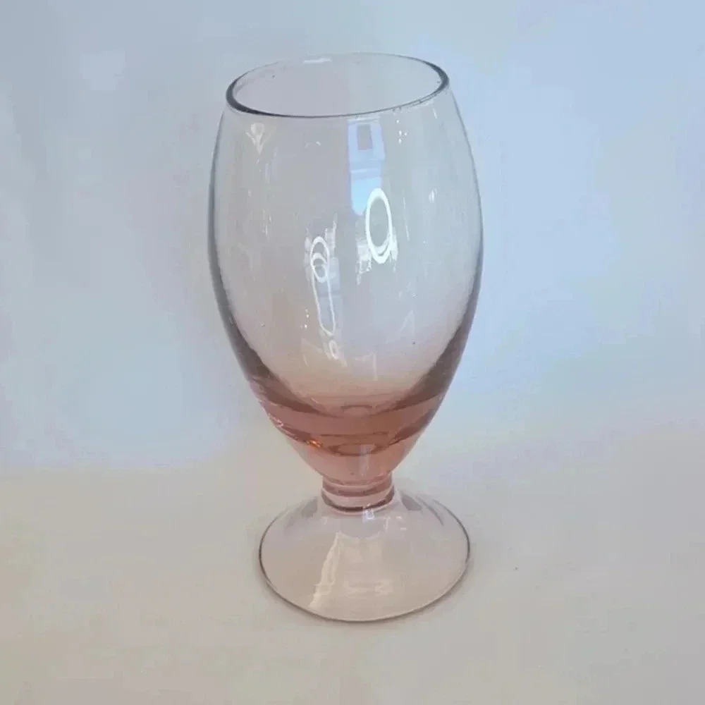 Vintage Pink Rose Empoli Wine Glasses - Set of Four - Picture 2 of 3
